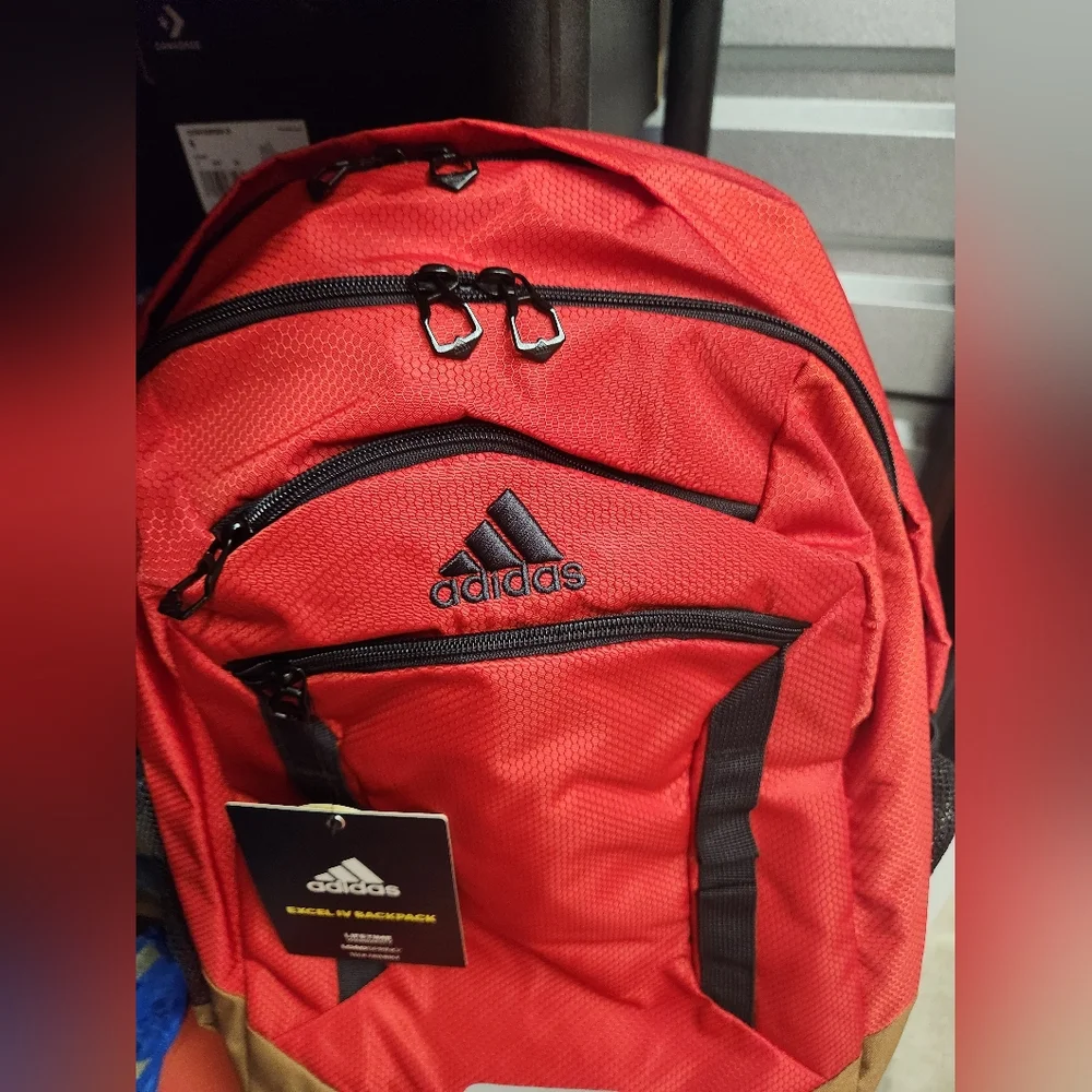 NWT Adidas Unisex Excel 4 Backpack Red/Bk